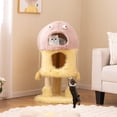thumbnail image 4 of Gymax Monster-Themed Cat Tree w/ 2 Private Condos Long Plush Sisal Scratching Posts, 4 of 10