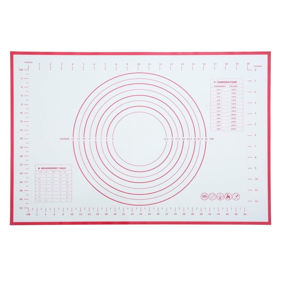 Mainstays Reusable Silicone 24"x 16" Pastry Mat with Measurements
