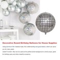 thumbnail image 4 of 10 Pack Birthday Balloons Gradient 4D Stereo House Balloon Room Decorations Kit 22 Inch Atmosphere Arrangement Photo Props Party Black White, 4 of 6