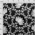 thumbnail image 3 of oneOone Rayon Black Fabric Asian Block Fabric For Sewing Printed Craft Fabric By The Yard 56 Inch Wide, 3 of 4