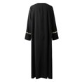 thumbnail image 5 of 2025 Robe d'Été pour Femmes à Couleur Unie, Manches Bouffantes, Col Rond, Maxi, Décontractée, Longueur Genou pour Femmes, Robe, 5 of 5