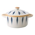 thumbnail image 1 of mmirethe Ceramics Colorful Ceramic Bowls Set For Vibrant Table Settings Versatile Ceramic Bowl With Lid Vertical Grain, 1 of 6