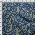 thumbnail image 4 of oneOone Rayon Medium Blue Fabric Abstract Floral Fabric For Sewing Printed Craft Fabric By The Yard 56 Inch Wide, 4 of 4