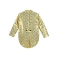thumbnail image 4 of Venjoe Veste de Smoking pour Garçon, Blazer à Paillettes, Queue-de-Pie, Habit Queue d'Hirondelle, Souper, Fête, Manteau Habillé Formel, Or 14, 4 of 7