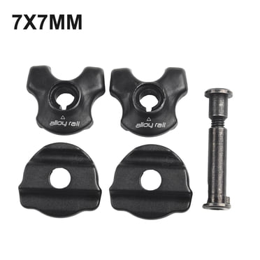 LEFU pour Collier de Tige de Selle de Bicyclette pour Rails de Selle en Carbone 7x7 mm Clip Ovale/rond Attache de Tige de Selle de Vélo en Acier Composant de Cyclisme Noir