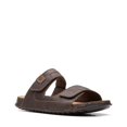 thumbnail image 2 of Clarks Crestview Easy Flat Sandal, Dark Brown Leather, 10.5 Medium, 2 of 7
