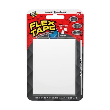 Flex Tape Mini, White, Super Strong Waterproof Tape, 3" x 4"
