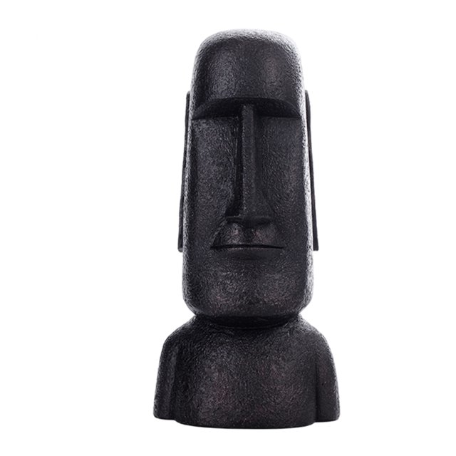 1PC Ancient Easter Island Statue Retro Style Moai Head Sculpture for Living Room