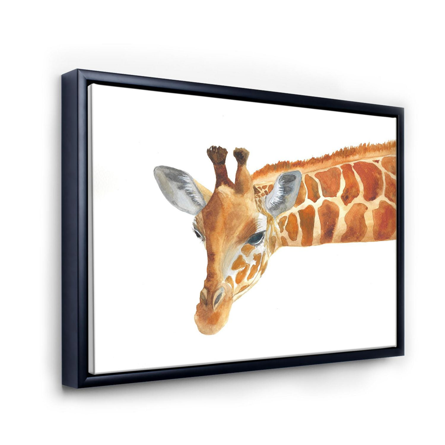 Designart Portrait d'Une Girafe IX ART MURAL À CADRE FLOTTÉ
