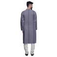 thumbnail image 3 of Atasi Printed Long Sleeve Kurta For Men Button Down Cotton Slub Ethnic Shirt, 3 of 5