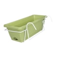 thumbnail image 3 of QualitChoice Hanging Flower Pot Garden Plant Holder Box Plant Pot Railing Balcony Planter Light Green Light Green 35x19x14.5cm, 3 of 6