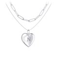 thumbnail image 1 of Layering Necklace with Locket and Paperclip Chain, 1 of 4