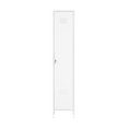 thumbnail image 1 of Naomi Modern 15 Single Locker Storage Cabinet with 5 Adjustable Shelves in White, 1 of 9