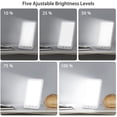 thumbnail image 3 of Light Therapy Lamp, Ultra-Thin UV-Free 10000 Lux Therapy Light, Touch Control with 2 Color Temperature, 5 Adjustable Brightness Levels, 4 Timer Function, Memory Function White, 3 of 8