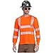 thumbnail image 3 of AYKRM Safety High Visibility Long Sleeve Construction Work Shirts Class 3 Workwear | Hi Vis Shirt (6XL, Orange), 3 of 4