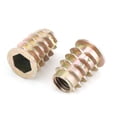 thumbnail image 3 of Liukouu 20Pcs M8 Zinc Alloy Hex Drive Head Furniture Nuts Threaded For Wood Insert, 3 of 8