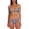 thumbnail image 1 of La Blanca Women's Standard Rouched Halter Bikini Swimsuit Top, Indigo, 12, 1 of 1