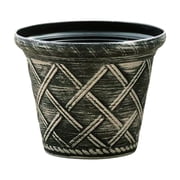 Large Pots for Plants Outdoor, 9-Inch Thickened Plastic Roman Rattan Design Flower Pot 22.3x18.3cm for Balcony, Planter Pots for Outdoor Plants