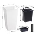 thumbnail image 4 of Edtara Large Rattan Flower Pots, 22.4" Planters With Trays, Wheels, and Water Level Monitor for Indoor and Outdoor Decor, 4 of 7