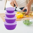 thumbnail image 1 of TopLLC Bowl With Lid For Freshness And Cutlery Stackable 4-piece Set In The Fridge A bowl, 1 of 8
