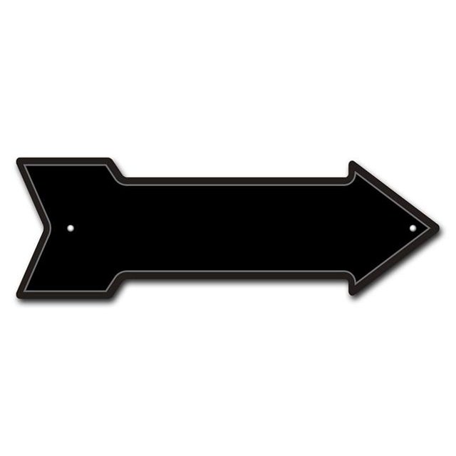 SignMission P-ARROW8-999942 8 x 24 Po Large Flèche Noire Signe