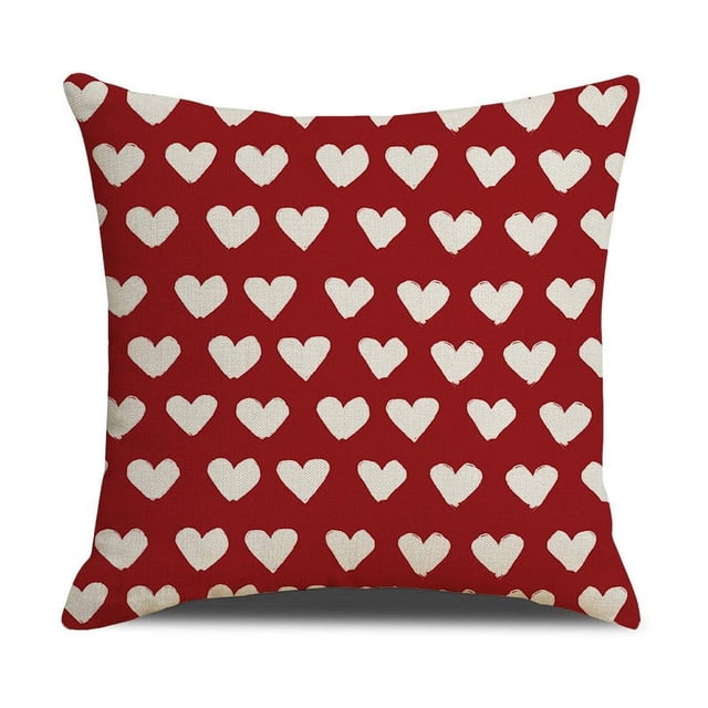TIMIFIS 18x18 Housses de Coussins de la Saint-Valentin Po, Housses de Coussins Rouges, Housses de Coussins de Canapé, Housses de Coussins de la Saint-Valentin pour Grand Canapé Sofa Décoration de Fête Intérieure Extérieure