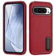 thumbnail image 1 of for Google Pixel 9 Case, Google Pixel 9 Phone Case with Built in Kickstand, Shockproof/Dustproof/Drop Proof Heavy Duty Military-Grade Rugged Protective Cover for Google Pixel 9,Red,For Google Pixel 9, 1 of 9