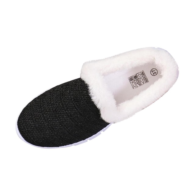 Flats Shoes Women Flying Mesh Wool Round Toe Closed Toe Shallow Mouth Solid
