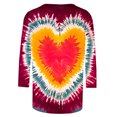 thumbnail image 4 of Lovzfmll Valentine's T-Shirt de Fête Cœur pour Femmes, Col Rond Manches Trois-Quarts Coupe Décontractée Rose, TG, 4 of 5