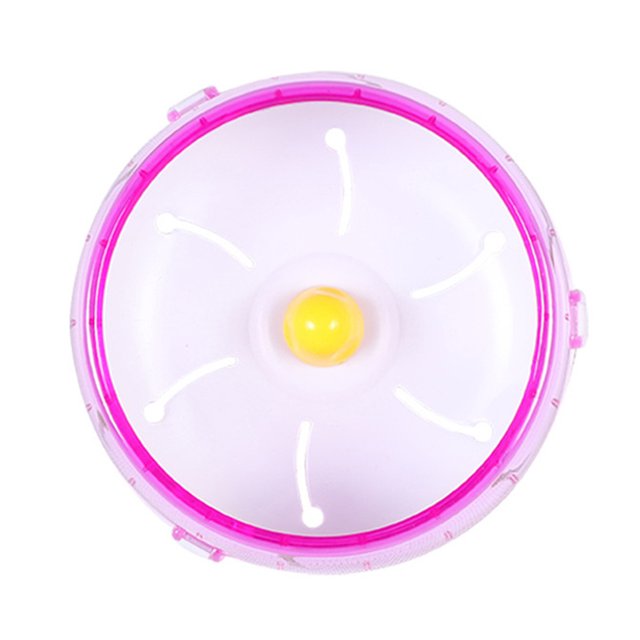 Plastique Animaux de Compagnie Course Roue Clip-on Lisse Rotation Rat Formation Silencieux Jogging Spinner Exercice Équipement Dortoir Animaux Sports Accessoires Rose