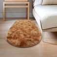 thumbnail image 4 of Hxlamzoo Fluffy Oval Area Rug, Soft Tie Dye Rug, Shaggy Colorful Rug, for Bedroom, Living Room, Teen Dorm, Baby Nursery, 11 Colors & 3 Sizes, 4 of 6