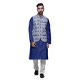 thumbnail image 1 of Atasi Indian Traditional Kurta Churidar Pajama Set With Nehru Jacket For Men, 1 of 3