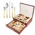thumbnail image 1 of Italian Collection « Grec Antique » Ensemble de Service de Couverts de Qualité Supérieure 72 Pcs, 1 of 4