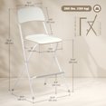 thumbnail image 3 of HOMCOM Tabourets de Bar Pliants, Ensemble de 2, Tabouret Pliable avec Repose-Pieds, Blanc, 3 of 10