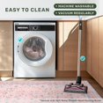 thumbnail image 4 of Washable Pink Nursery Rug, 3x5 Area Rugs for Entryway, Kitchen, Bedroom - Boho Modern Floral Distressed Oushak Design, Soft Faux Wool Low Pile Non Slip Stain Resistance Carpet, 4 of 8