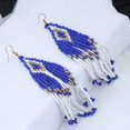 thumbnail image 4 of Drop Earrings Beaded Retro Creative Long Dangle Earrings Fringe Hoop Earrings, 4 of 10