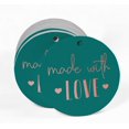 thumbnail image 2 of Inkdotpot 100 Pack Real Rose Gold Foil Paper Tags Made With Love Text Favor Hang Tags, 2 of 6