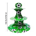 thumbnail image 3 of weibbin 3-Tier Paper Football Theme Cake Stand for Birthday Party Dessert Display, 12.5 Inches, Green, 3 of 6