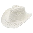 thumbnail image 1 of Chapeau de Cowboy Western d'Été Design en Paille Modelable pour Hommes et Femmes Accessoires de Mode Extérieure, 1 of 2