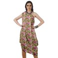 thumbnail image 2 of Moomaya Robe Kurti à une Épaule Imprimée pour Femme, Sans Manches, à Col Bénitier, Style Bohème, Tenue de Soirée de Designer, 2 of 7