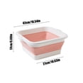 thumbnail image 3 of Birdeem 1 Pack Collapsible Wash Basin with Drain Plug,Large Collapsible Dish Tub Portable Sink Dish Basin Foldable Dishpan Space Saving for Kitchen, Rv, Camping Dish Washing Tub,11X7X17In,Pink, 3 of 6