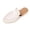 White, variant on Xfvqtps Comfortable Womens Slip on Mules Backless Loafers Casual Flats with Decorative Metal Soft Faux Leather Shoes for Everyday Wear Sliders and Slip ons Pink