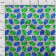 thumbnail image 3 of oneOone Tissu Polyester Spandex Bleu Foncé Feuille Tropicale avec Texture Rayée Projets de Couture Tissu Imprimé au Mètre 56 Pouces de Large, 3 of 4