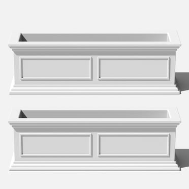 Veradek Brixton Boîte de Fenêtre 36 Pouces Jardinière Blanche 2 Pack Blanc