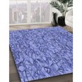 thumbnail image 3 of Ahgly Tapis d'Intérieur Lavable en Machine Carré Transitionnel Bleu Ciel, 6 Pieds Carré, 3 of 7