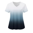 thumbnail image 1 of TIMIFIS Scrub for Women Nurse Uniforms Tops V Neck Gradient Color Short Sleeve Nursing Tops with Pockets - Spring/Summer, 1 of 3