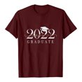 thumbnail image 1 of Pompotops T-Shirt Décontracté à Manches Courtes pour Femmes avec Imprimé Lettre, 1 of 6