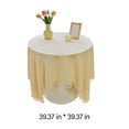 thumbnail image 3 of RYRDWP 60%Cotton,40%Linen Tablecloths With Fringe For Small Tables, 55x55 Inch Linen Sqaure Table Cloth For Wedding, Party, Indoor,Outdoor, Machine Washable, 3 of 8