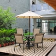 thumbnail image 3 of Costway Set of 4 Patio Dining Chair stackable Camping Garden Deck No Assemble, 3 of 9