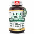 thumbnail image 1 of Herba Alpha Lipoic Acid 600mg – 120 Vegetable Capsules | >99% Ultra Pure | Blood Sugar Support Supplement | Made in Canada, 1 of 9